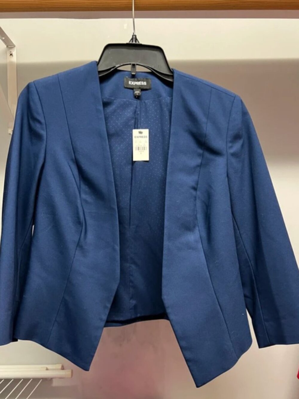 Express Navy Open-Front Blazer, NWT, Size 6